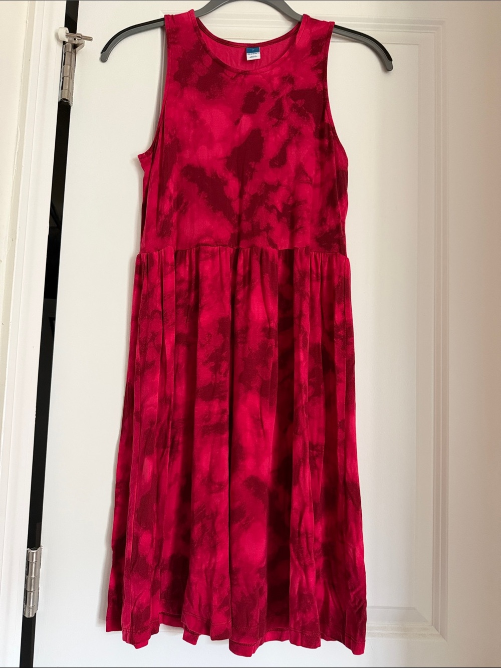 Red/pink tie dye Old navy fit & flare dress